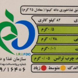 جدول ارزش غذایی دانه کینوا 111