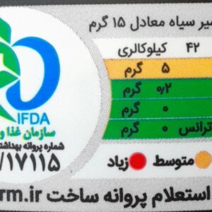 جدول ارزش غذایی سیر سیاه زوبر