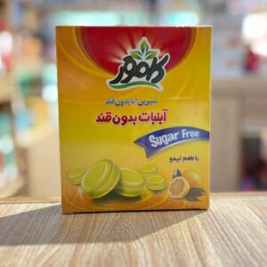 خرید آبنبات بدون قند رژیمی با طعم لیمو کامور 130 گرم
