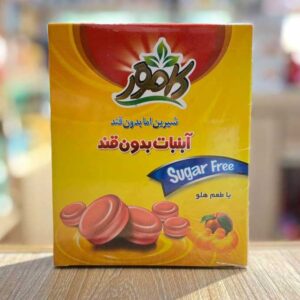 بهترین آبنبات بدون قند رژیمی با طعم هلو کامور 130 گرم