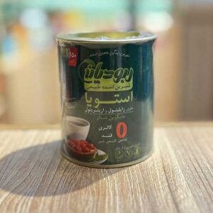 خرید پودر شیرین‌کننده‌ی بدون کالری اِستویا بر پایه‌ی زایلیتول و اریتریتول ربودیان – قوطی ۱۵۰ گرمی