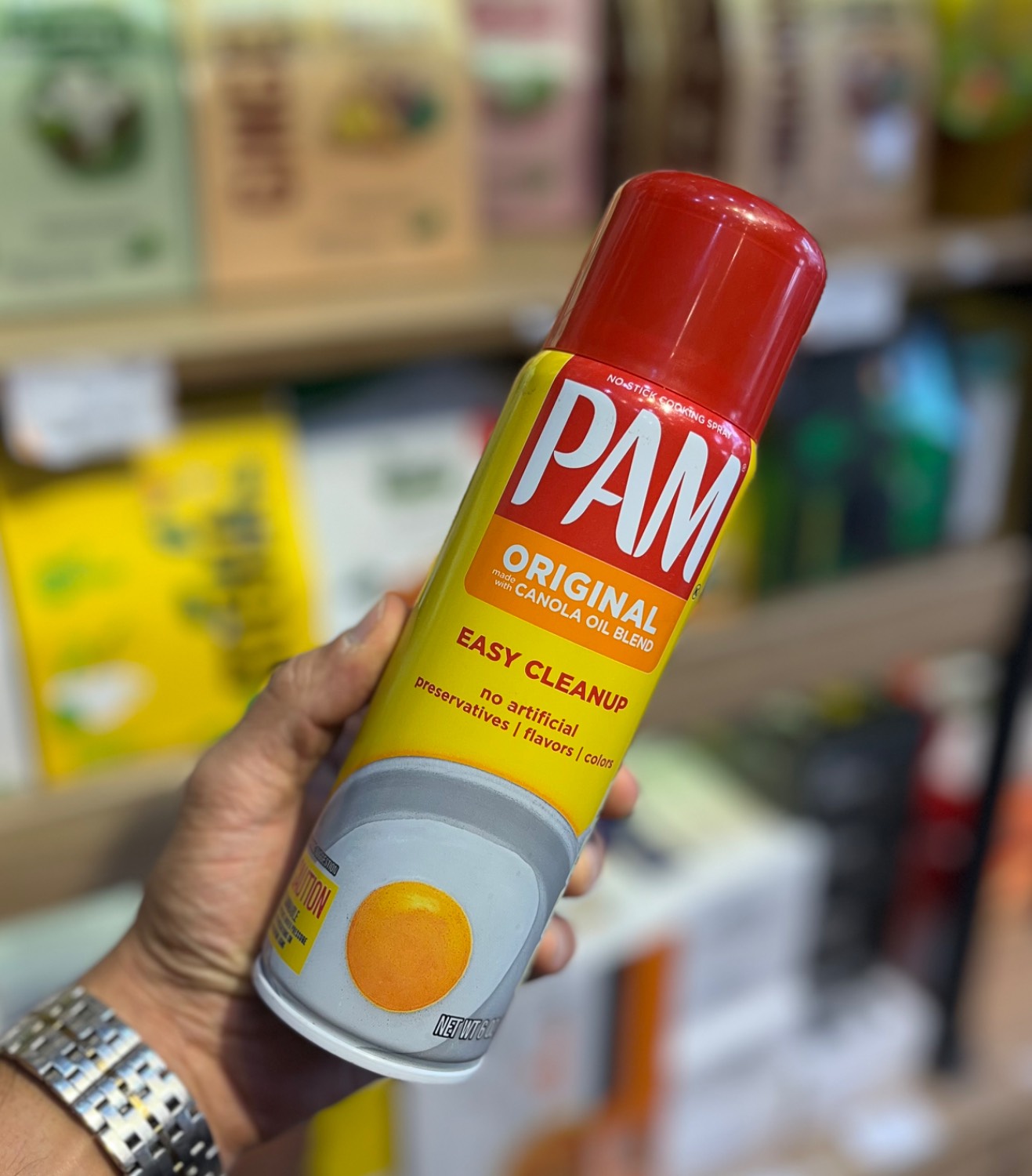 اسپری صفر کالری پام ساده اسپری روغن صفر کالری رژیمی بدون چربی و قند 170 گرم مارک پام PAM - Image 1