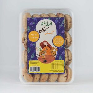 خرید کوکی رژیمی بر پایه جودوسر و شیرین شده با عسل انرژی نو کره کشمشی