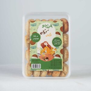 خرید کوکی رژیمی بر پایه جودوسر و شیرین شده با عسل انرژی نو طعم نارگیلی