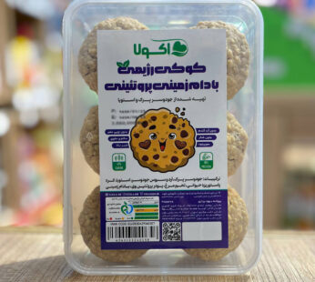کوکی رژیمی جودوسر پروتئین و بادام زمینی و شیرین شده با استویا اکولا