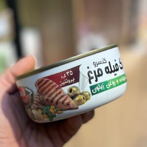 کنسرو خوراک فیله مرغ رژیمی حاوی سبزیجات و روغن زیتون - Image 3