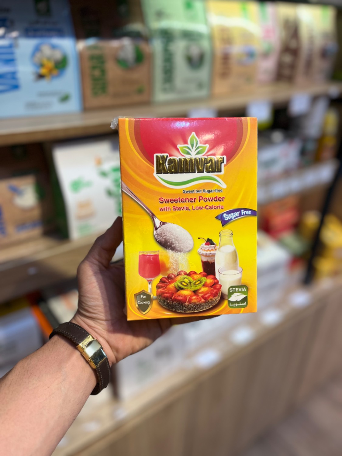پودر شیرین کننده حاوی استویا و کم کالری کامور (قابل پخت) 200 گرم - Image 2