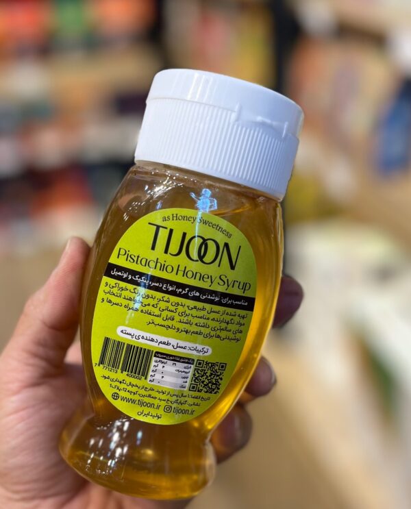 سیروپ رژیمی پسته بدون شکر افزوده تیجون TIJOON وزن 350 - تصویر 3