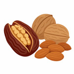 خرما مغز دار، گردو و آجیل رژیمی