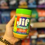 کره بادام زمینی رژیمی حاوی اومگا3  جیف JIF وزن 440 گرم