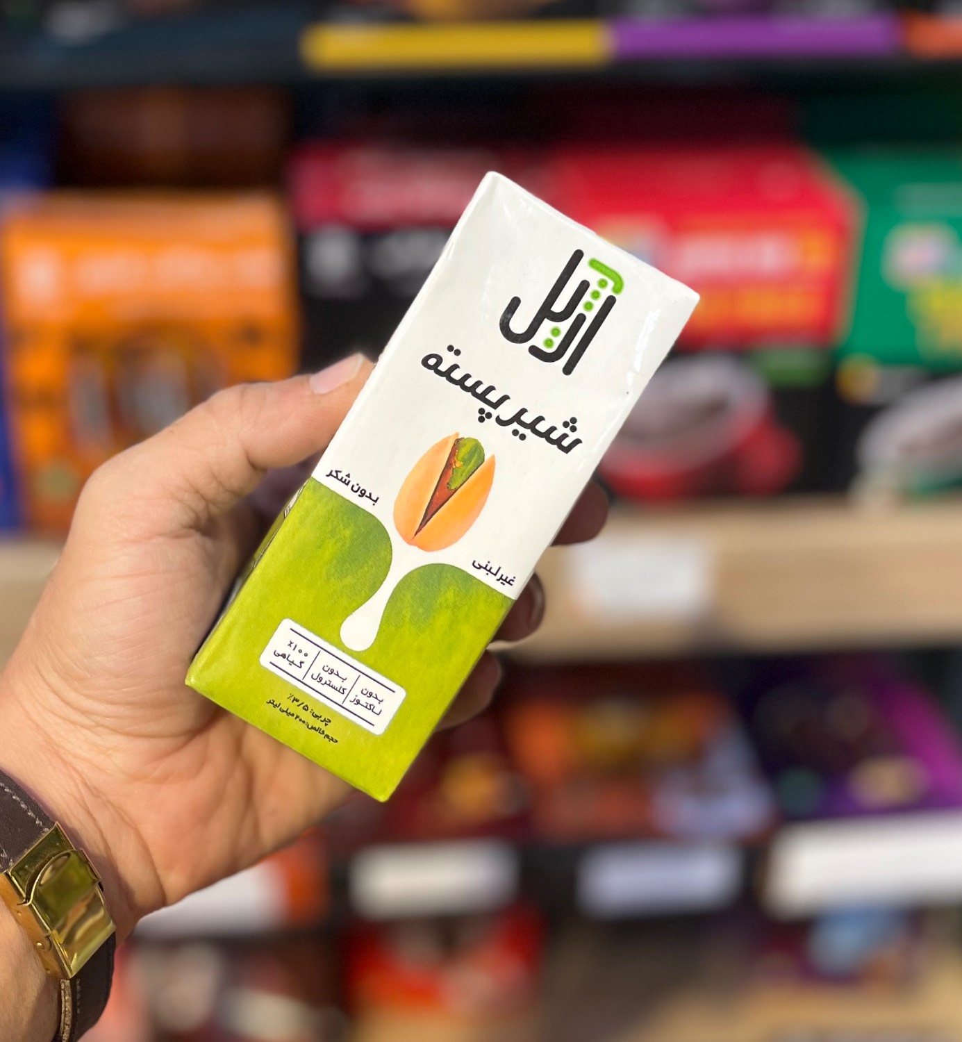 ajil-dietary-non-dairy-pistachio-milk-pack-200ml شیر پسته آژیل