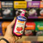 عکس مربا توت فرنگی شیشه ای کامور